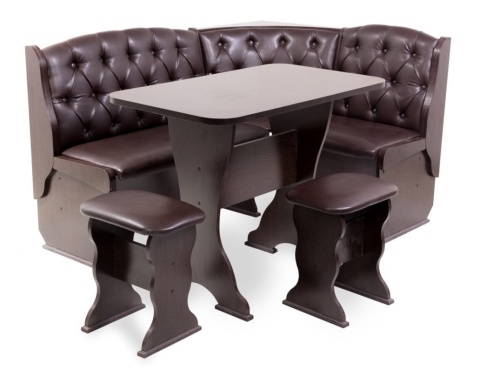 Кухонный уголок Орхидея Люкс/Разные Цвета (Диван + Стол + Табуреты)