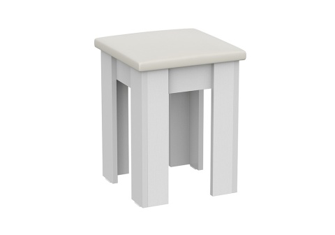 Табурет квадратный №1 белый