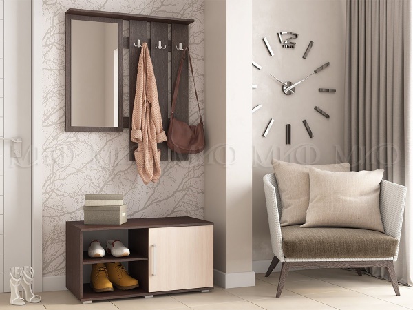 Прихожая Бостон (Ш-900 мм x В-2120 мм x Г-470 мм)/Разные Цвета