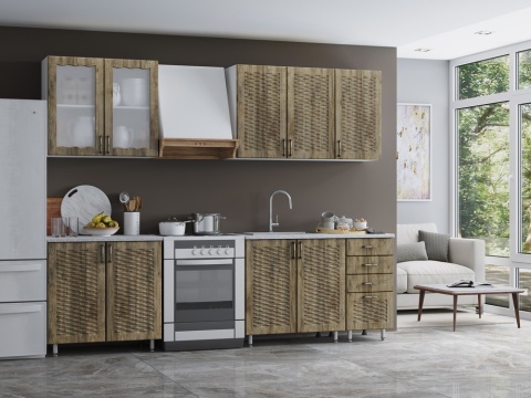 Кухонный Гарнитур Ирина МДФ 2000 мм