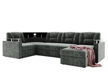 Диван Угловой Тидус с ножками-кубышками Ш-3000 х Г-1700 х В-950 мм/Спальное место Ш-1250 х Г-2600 мм