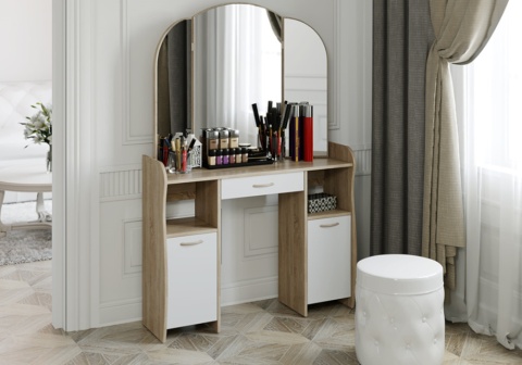 Туалетный стол София Т2 дуб сонома / белый