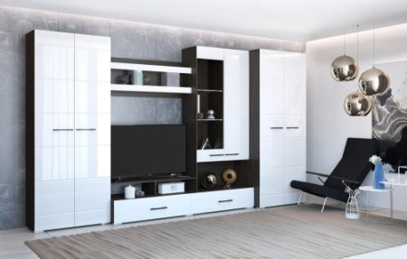 Гостиная Нэнси-4 МДФ (Ш-3600 × В-2000 × Г-570 мм)/Разные Цвета